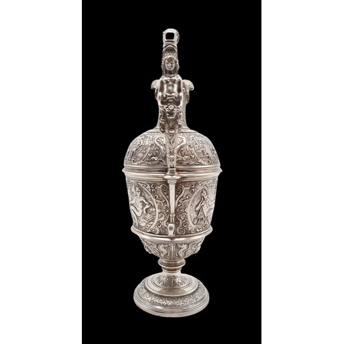 2524 - AN IMPRESSIVE RENAISSANCE-STYLE VICTORIAN SILVER EWERby Frederick Elkington, Birmingham 1871, design... 