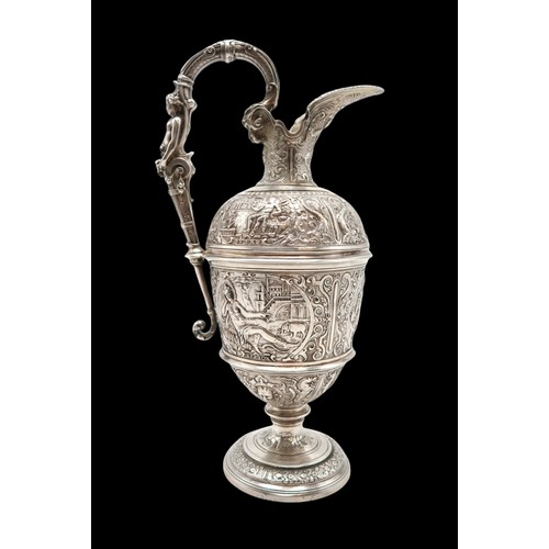 2524 - AN IMPRESSIVE RENAISSANCE-STYLE VICTORIAN SILVER EWERby Frederick Elkington, Birmingham 1871, design... 