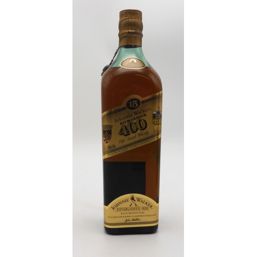 2681B - JOHNNIE WALKER KILMARNOCK 400 15 Year Old Blended Scotch Whisky Bottle Number JW 0400 43% vol 75cl b... 