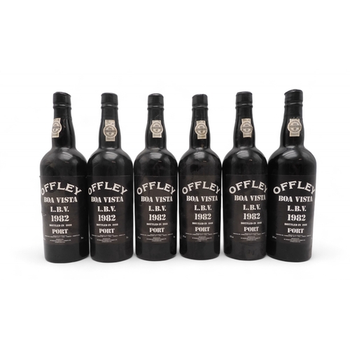 2686 - OFFLEY 1982Six Bottles Of Offley Boa Vista LBV 1982 Port Bottled In 1988 20% vol  75cl (6) ... 