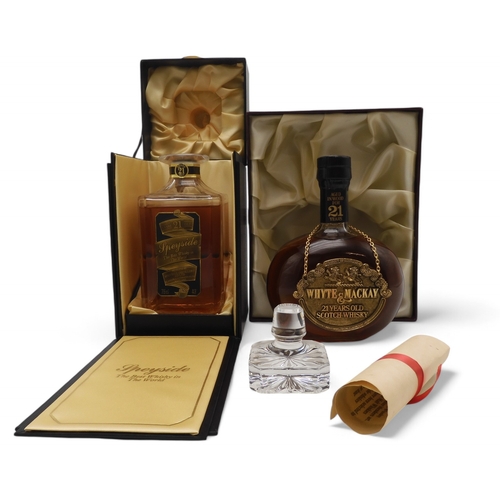 2688A - SPEYSIDE 21 YEARS OLD SINGLE MALT SCOTCH WHISKY A Decanter Of Speyside 21 Year Old Scotch Whisky 75c... 