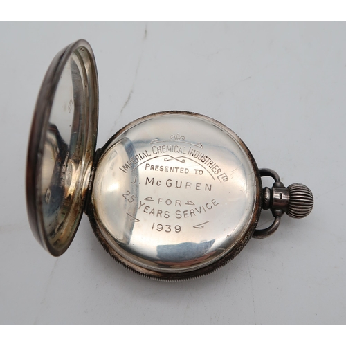 413 - A silver bonbon dish, by James Deakin & Sons, Sheffield, a cased goliath pocket watch (af), a si... 