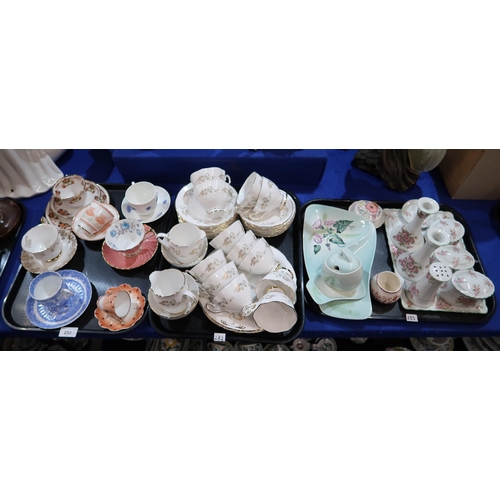 233 - A Salisbury china tea set, a continental dressing table set, an Aynsley cabinet cup and saucer etc