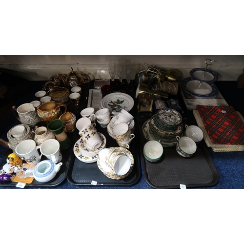 238 - Assorted tea wares, lamps, jugs and other items