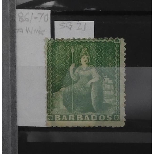 7026 - BRITISH COMMONWEALTH BARBADOS an excellent collection on stock sheets to include  1897 to 1899 sets,... 