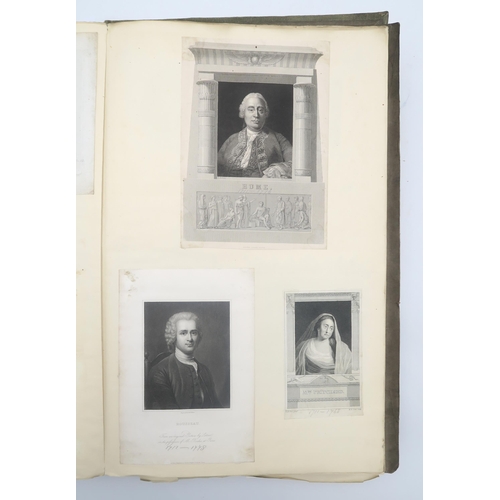 522 - Three large folios of engraved portraits, arranged chronologically - 1066-1599, 1600-1719 and 1720-1... 