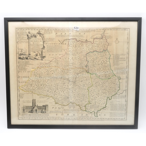 531 - Browne, Christopher North Britain, or ScotlandEngraved map dated 1708, framed under glass, meas... 