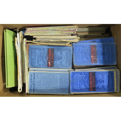 539 - A large quantity of Bartholomew's and Ordnance Survey maps