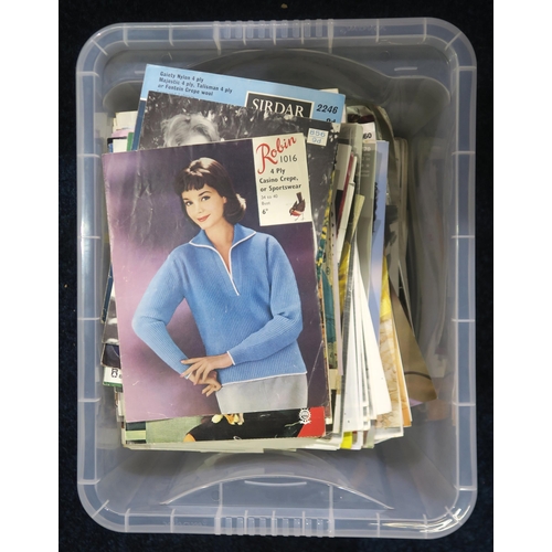 554 - A large quantity of knitting patterns (one box)