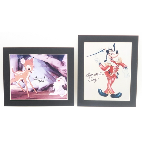 564 - AUTOGRAPHSA collection of colour prints autographed by stars associated with Disney and Hanna-Barber... 