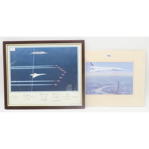 565 - Concorde: a thematic collection, comprising a limited edition framed display titled 