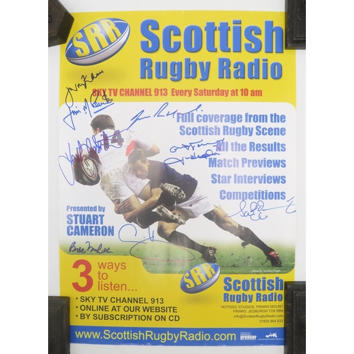 567 - An unmounted print of South of Scotland v Australia 1988 rugby union match, bearing pencil signature... 