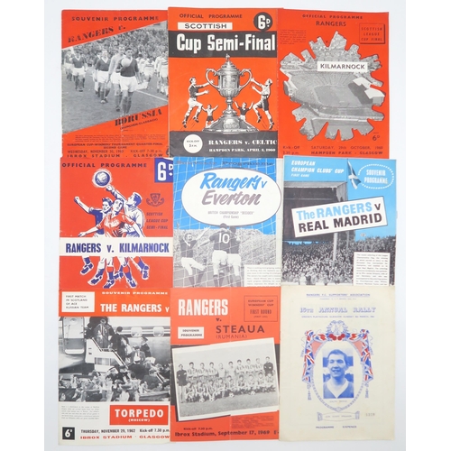 569 - Glasgow Rangers F.C. - a large collection of match programmes, spanning the 1950s to 1990s, approx. ... 