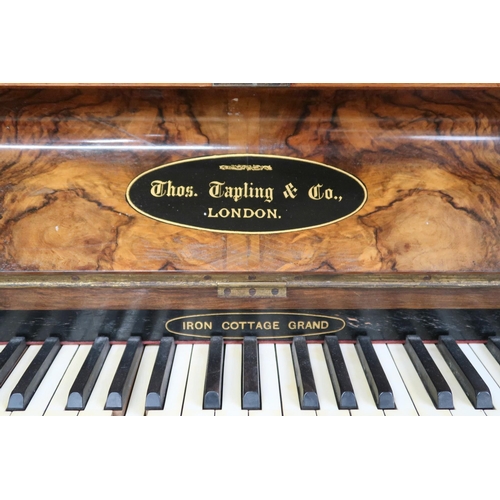 3 - A 19th century burr walnut veneered Thomas Tapling & Co, London 