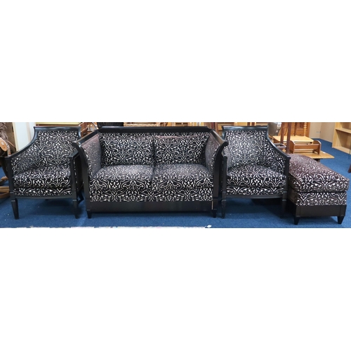 67 - A contemporary Verona Majestic four piece suite comprising two seater sofa, 85cm high x 153cm wide x... 