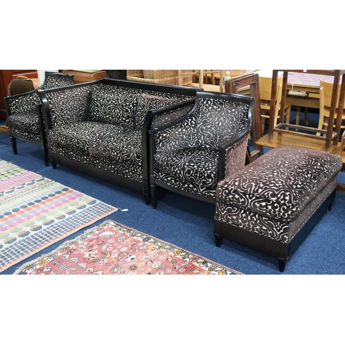 67 - A contemporary Verona Majestic four piece suite comprising two seater sofa, 85cm high x 153cm wide x... 