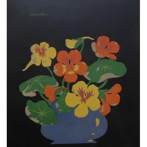 909 - JOHN HALL THORPE (AUSTRALIAN 1874-1947) NASTURTIUMS Woodcut, signed lower right, 21 x 19cm... 