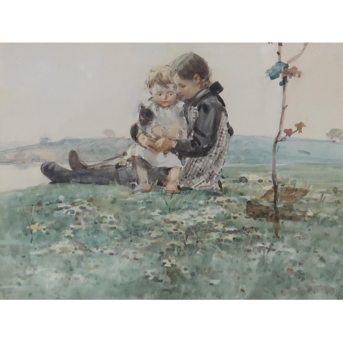 914 - ROBERT EADIE RSW (SCOTLAND 1877-1954) SISTERHOOD Watercolour, signed lower right, 25 x 33c... 