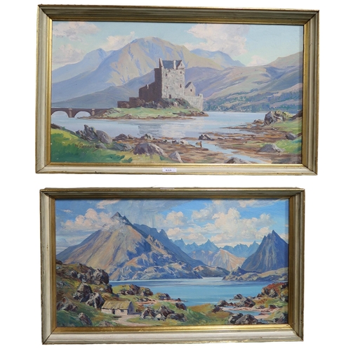 935 - WILLIAM RUSSELL (SCOTTISH 20th CENTURY) EILEAN DONAN CASTLE Oil on board, signed lower lef... 