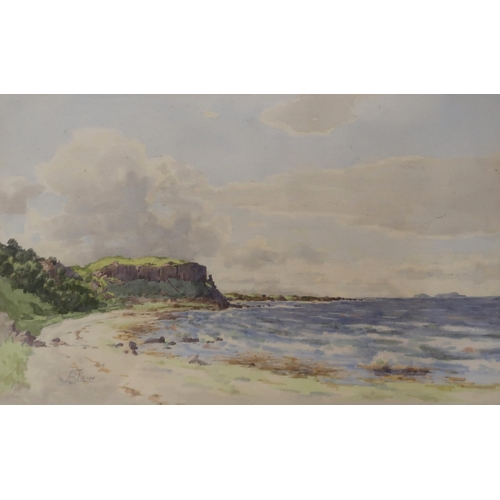 939 - JAMES BLAIN (SCOTTISH 1878-1963) DRUMADOON, ARRAN Watercolour, signed lower left, 24 x 38c... 