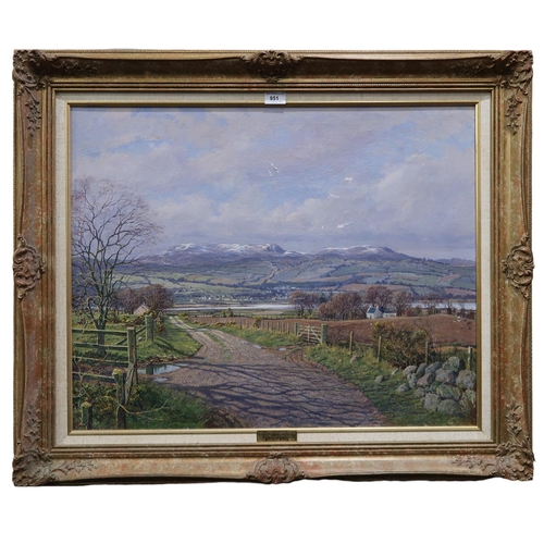 951 - DONALD M. SHEARER (SCOTTISH 1925-2017) THE BLACK ISLE TO INVERGORDON Oil on canvas, signed lower lef... 