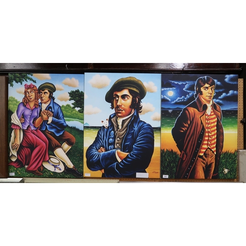 953 - AFTER GRAHAM MCKEAN (SCOTTISH b.1962) RABBIE BURNS Three prints multiple (3)... 