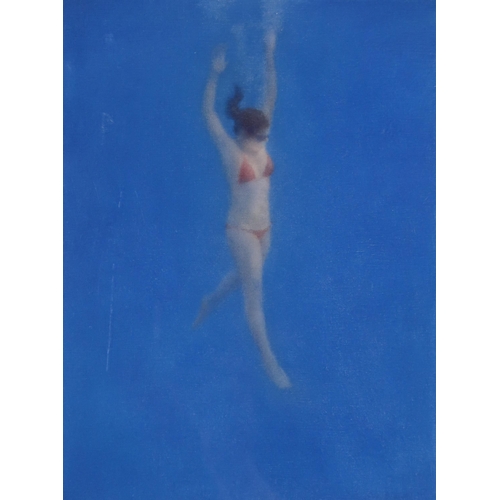 959 - SUE BIAZOTTI (SCOTTISH CONTEMPORARY)  DIVE IN THE BLUE Print multiple, signed lower r... 