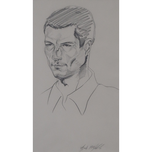 962 - FRANK MCFADDEN (SCOTTISH b.1972) SELF PORTRAIT Pencil on paper signed lower left, 35 x 20c... 