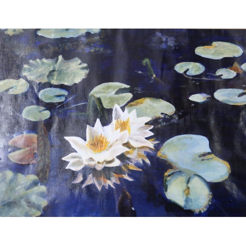 969 - SARAH GORDON (CONTEMPORARY SCHOOL) LILY POND Acrylic, signed lower left, 53 x 68cm Ti... 