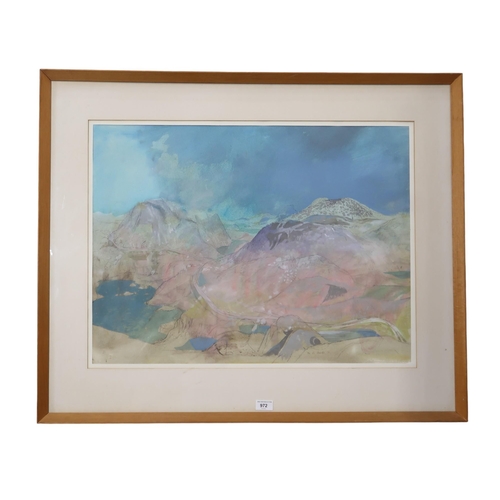 972 - TOM HOVELL SHANKS RSW RGI PAI (SCOTTISH 1921-2020) ROAD THOUGH HILLS Watercolour, signed lower right... 