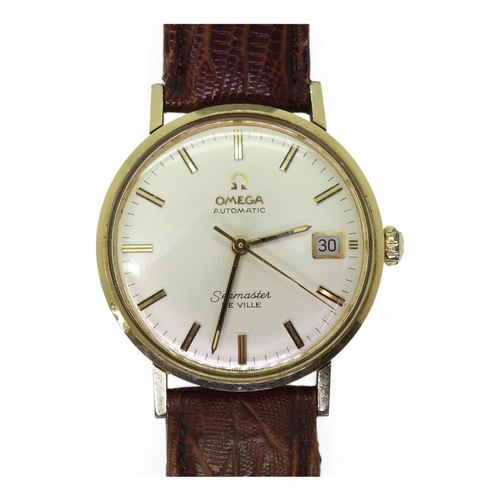 797 - A 14k 'gold filled' Gents Omega Automatic Seamaster De Ville, diameter of the case 3.5cm, with Omega... 