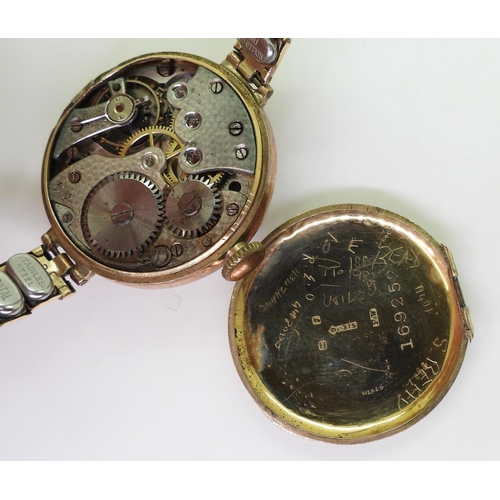 812 - A 9ct gold Rolwatco ladies watch, together with another 9ct gold vintage ladies watch, weight combin... 