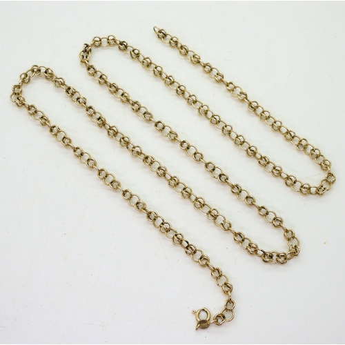 2714 - A FANCY LINK CHAINhand made in 9ct gold the 'link in link' chain, is 76.5cm, weight 23.9gms... 