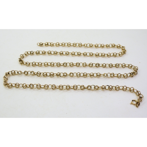 2714 - A FANCY LINK CHAINhand made in 9ct gold the 'link in link' chain, is 76.5cm, weight 23.9gms... 