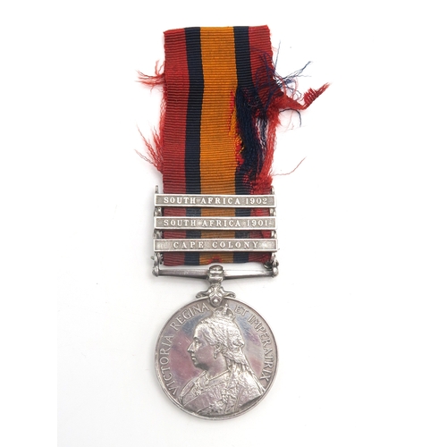 2604 - A SECOND BOER WAR QUEEN'S SOUTH AFRICA MEDALAwarded to 37320 Pte. D. MacDonald, Lovat's Scouts, with... 