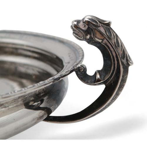 2527 - A GEORGE V SILVER COMPORTby Barker Brothers Ltd, Birmingham 1928, of circular form, with twin handle... 