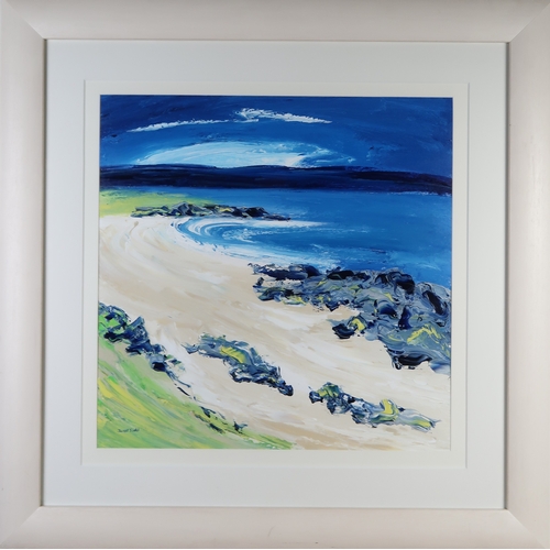 2951 - JUNE TODD (SCOTTISH CONTEMPORARY)BEACH AT TIREEAcrylic on board, signed lower left, 58.5 x 58.5cm (2... 