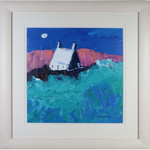 2952 - † JUNE TODD (SCOTTISH CONTEMPORARY)MOON RISING OVER MULL (2003)Acrylic on board, signed lower right,... 