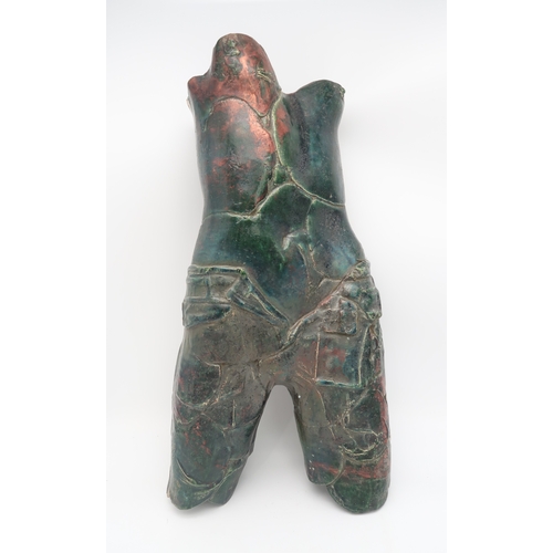 2229 - DAVE COHEN (AMERICAN / SCOTTISH 1932 - 2018)A ceramic raku torso, unsigned, 48.5cm, together with a ... 