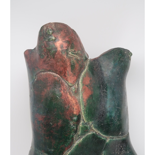 2229 - DAVE COHEN (AMERICAN / SCOTTISH 1932 - 2018)A ceramic raku torso, unsigned, 48.5cm, together with a ... 