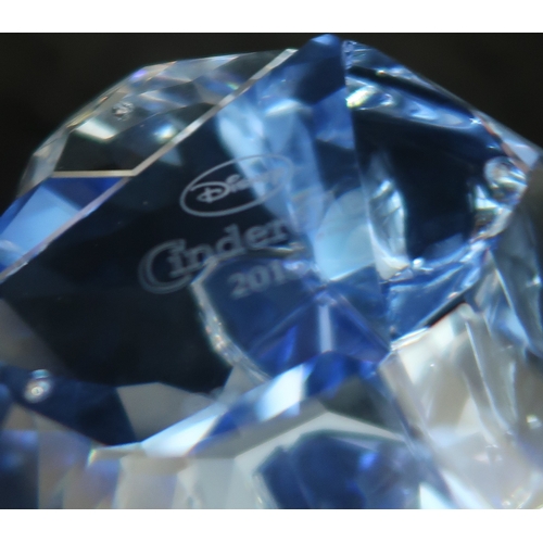 2237 - A SWAROVSKI CRYSTAL WALT DISNEY FIGURE OF CINDERELLAcirca 2015, in clear and blue crystal, 13.5cm hi... 