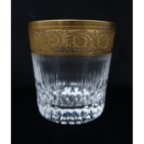 2248 - SIX ST LOUIS THISTLE GOLD WHISKY GLASSES10cm high, acid mark to bases (6)