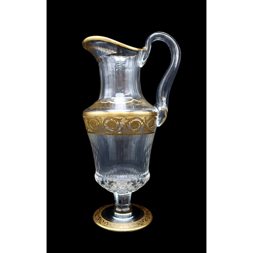 2249 - A ST LOUIS THISTLE GOLD JUGacid mark to base, 30cm high