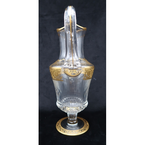 2249 - A ST LOUIS THISTLE GOLD JUGacid mark to base, 30cm high