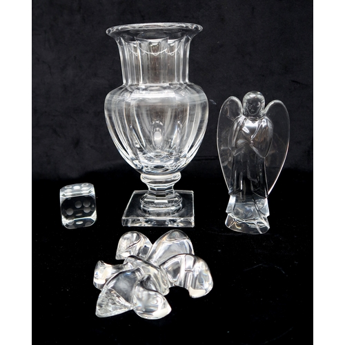 2250 - A COLLECTION OF BACCARAT GLASS including an urn vase etched to base Musee des Cristalleries de Bacca... 