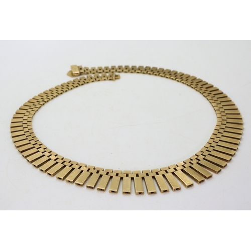 2742 - A RETRO FRINGE NECKLACEmade in 9ct gold bearing hallmarks for Birmingham 1967, length of necklace 40... 