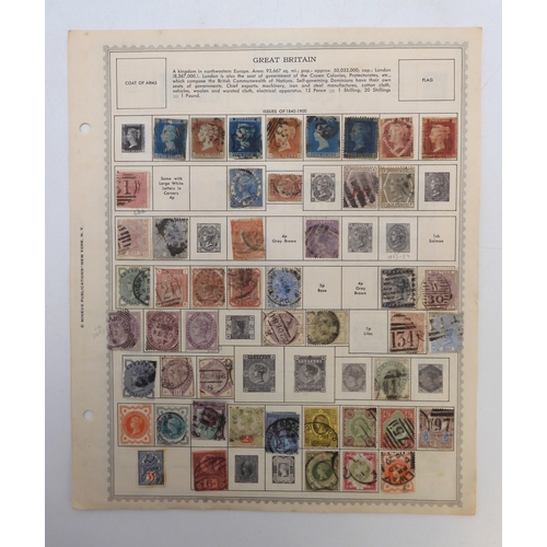 7001 - Great Britain 1840 to 1951A collection of stamps on sheets with examples from 1840 to 1951 to includ... 