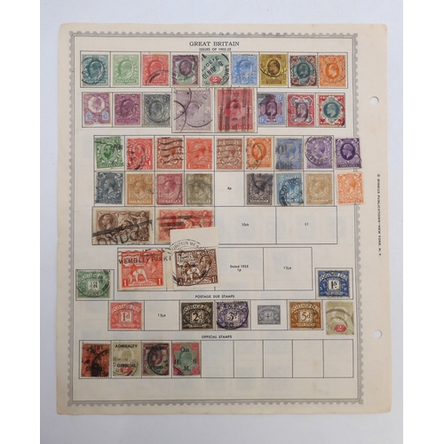 7001 - Great Britain 1840 to 1951A collection of stamps on sheets with examples from 1840 to 1951 to includ... 