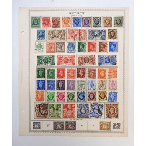 7001 - Great Britain 1840 to 1951A collection of stamps on sheets with examples from 1840 to 1951 to includ... 