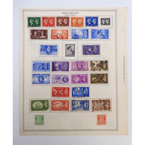 7001 - Great Britain 1840 to 1951A collection of stamps on sheets with examples from 1840 to 1951 to includ... 